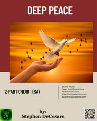 Deep Peace SA choral sheet music cover Thumbnail